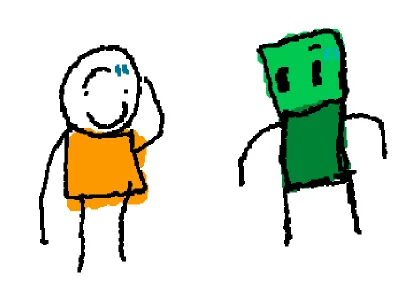 Garret n Blobby meeting