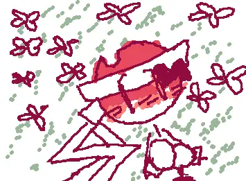 My OC, Ezrah, in a field of his favorite thing : Flowers <3