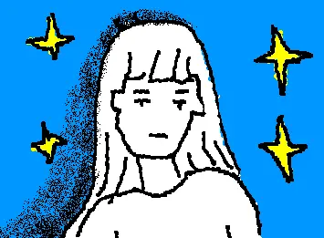 a blue girl