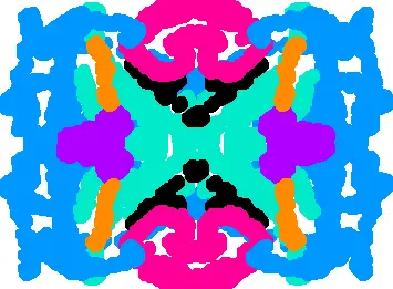 I used all the colors in Wiggly Paint.