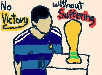 No victory without suffering Leo messi