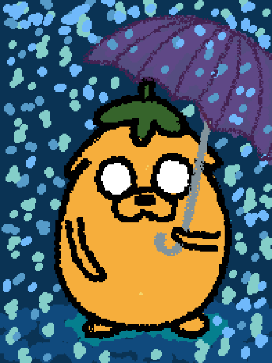 Jake totoro in the rain