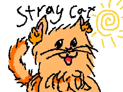 stray orange cat