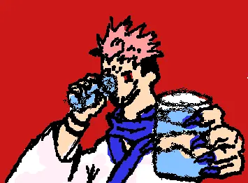 Sukuna drinking water