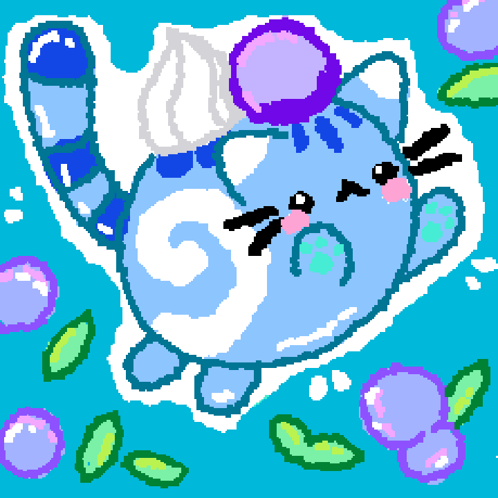 swiss roll pusheen blueberry