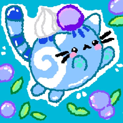 swiss roll pusheen blueberry
