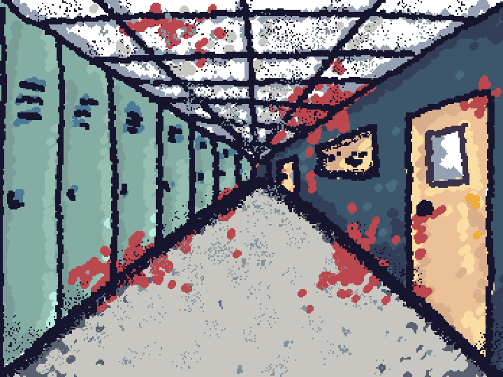"blood-stained corridor"