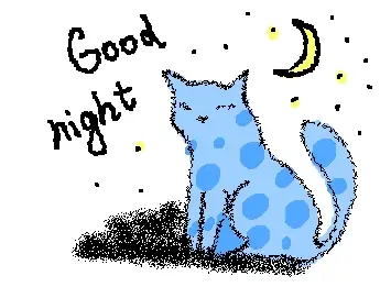 Cat wishing a good night