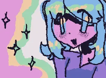 I drew this randomly during ICT with a mouse on the school computer.