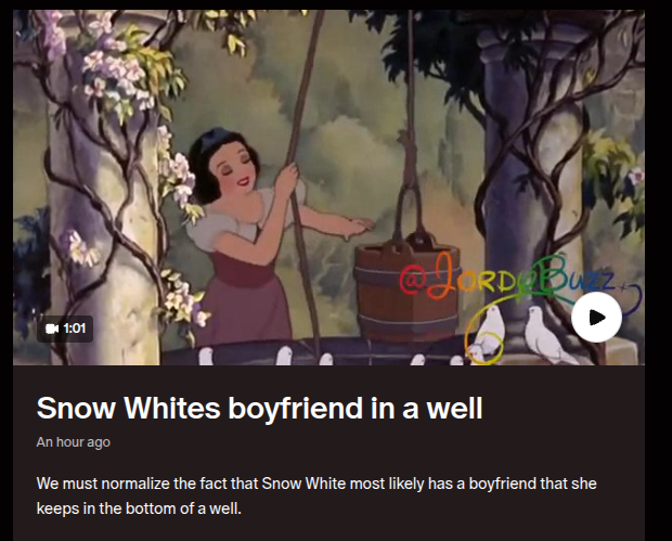 Snow Whites boyfriend in a well