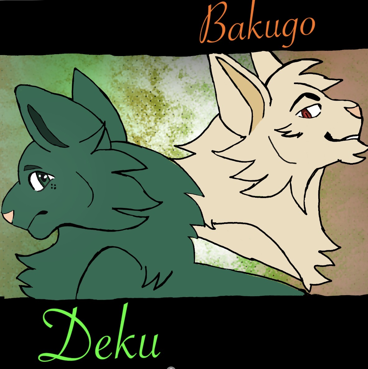 Deku cat and bakugo cat