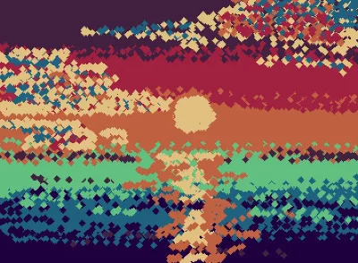 sunset over an ocean :3