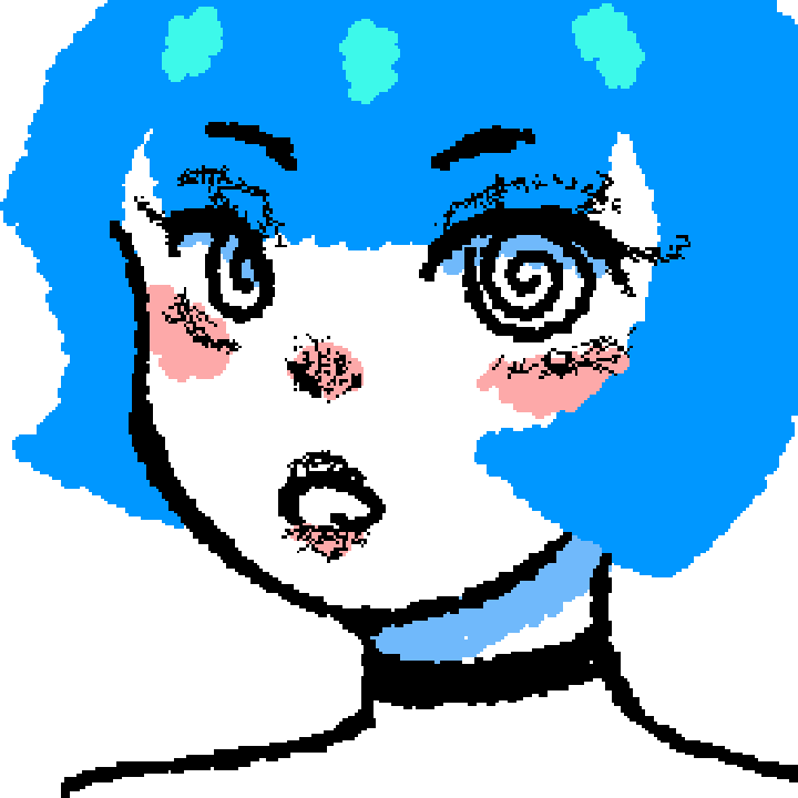 blue hair