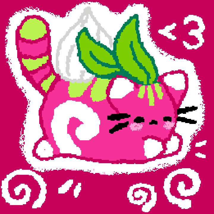 dragonfruit swiss roll pusheen