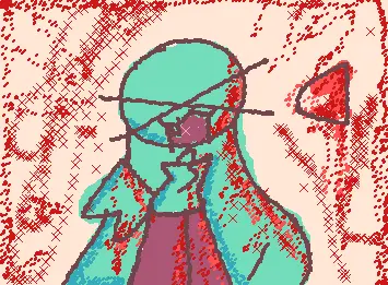 My oc with bloooooddddddd and goreeeee