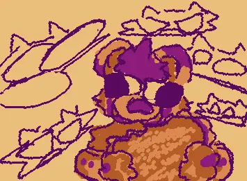 Peeby with a sandwich vs the voices of chaos