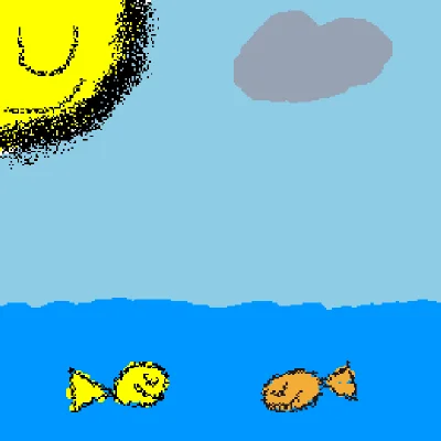the sea.