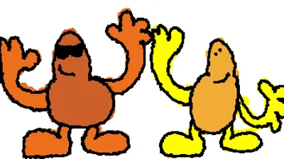 Yellow and orange guy.