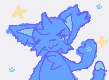 Full Blue Emoji Cat!