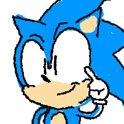 Sonic - my first drowing on this app