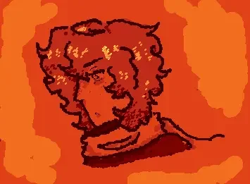 Cool orange boy drawing. Orange.
