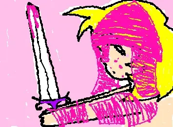 knight in pink armor