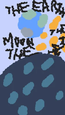 moon,earth and sun