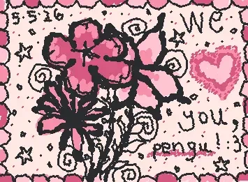 flowers for pengu <3