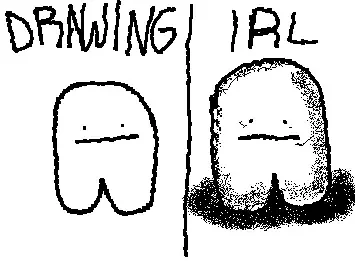 drawing vs irl