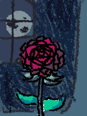 Roses blooming in the night sky