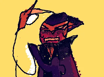 My oc rudely eats Nosferatu