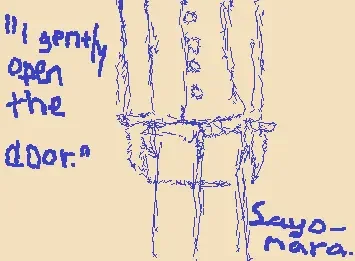 i gently open the door..