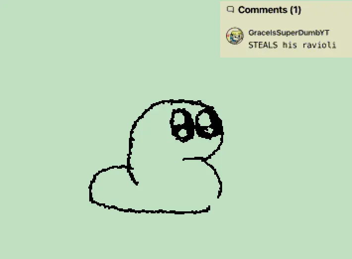 yu stole his ravioli :-(