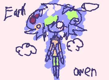 small drawing of female earth