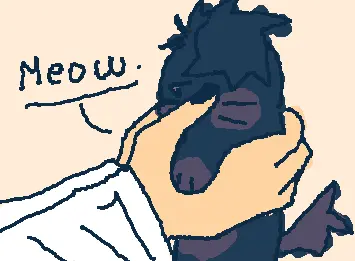 Choso picks up kitty Choso