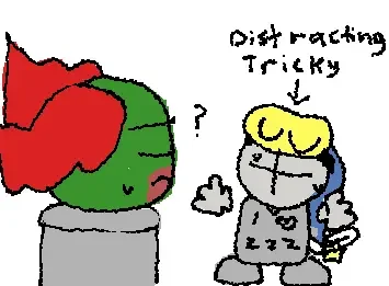 Steven using a disguise to distract Tricky :eyes: