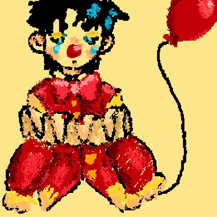 glow UP of my clown oc
